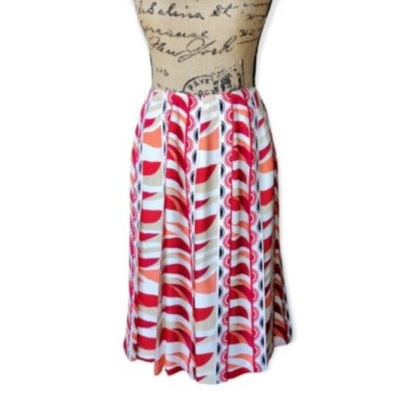 Josephine Chaus Silk Skirt, Multi-million, Size 14 - Picture 2 of 5